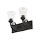 Z-Lite Halliwell 2 Light Vanity, Bronze And Clear Seedy 461-2V-BRZ - alternate 4